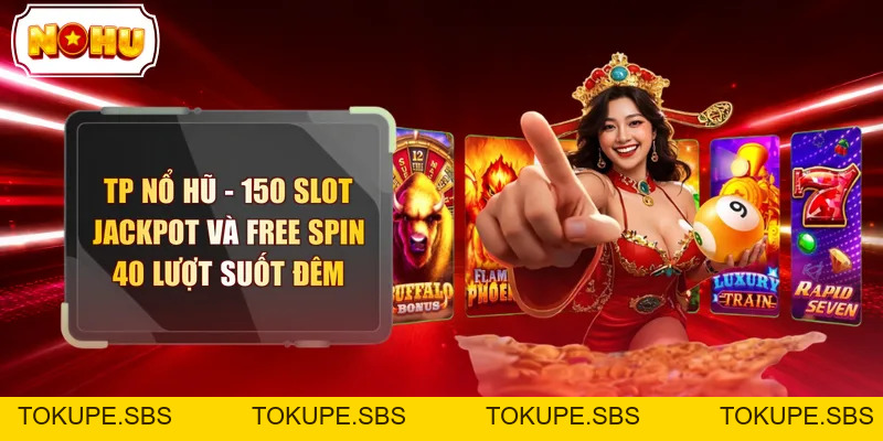TP Nổ Hũ - 150 Slot Jackpot Và Free Spin 40 Lượt Suốt Đêm - tokupe
